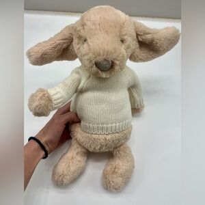 NWT Jellycat London Bashful Luxe Puppy Orlando with Sweater